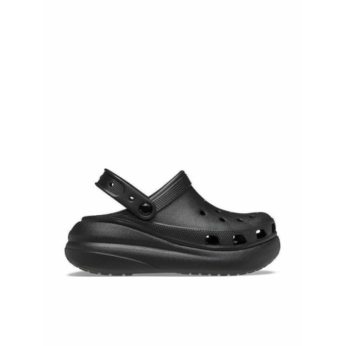 Crocs Classic Crush Ανατομικά Σαμπό Μαύρα