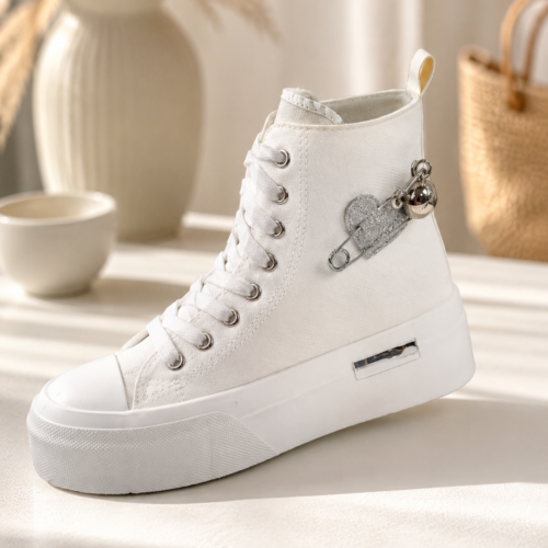 Γυναικεία Sneaker Μποτάκια με Πλατφόρμα & Διακοσμητικά Στοιχεία!!!LY796