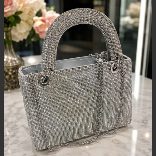 Glam Rhinestone Mini Bag – Λαμπερή Τσάντα Χειρός & Ώμου με Κρυστάλλους!!!