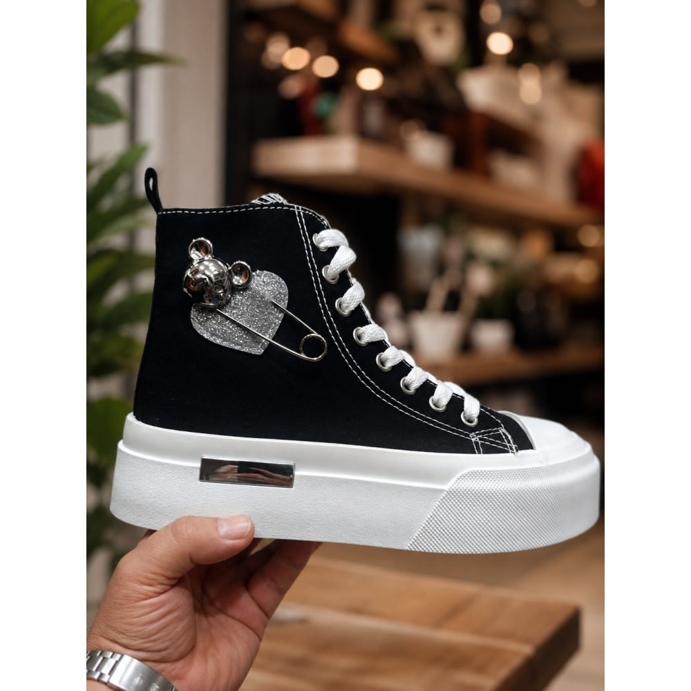 ΓΥΝΑΙΚΕΙΑ SNEAKER ΜΠΟΤΑΚΙΑ ΜΕ ΠΛΑΤΦΟΡΜΑ & ΔΙΑΚΟΣΜΗΤΙΚΑ ΣΤΟΙΧΕΙΑ!!!LY796