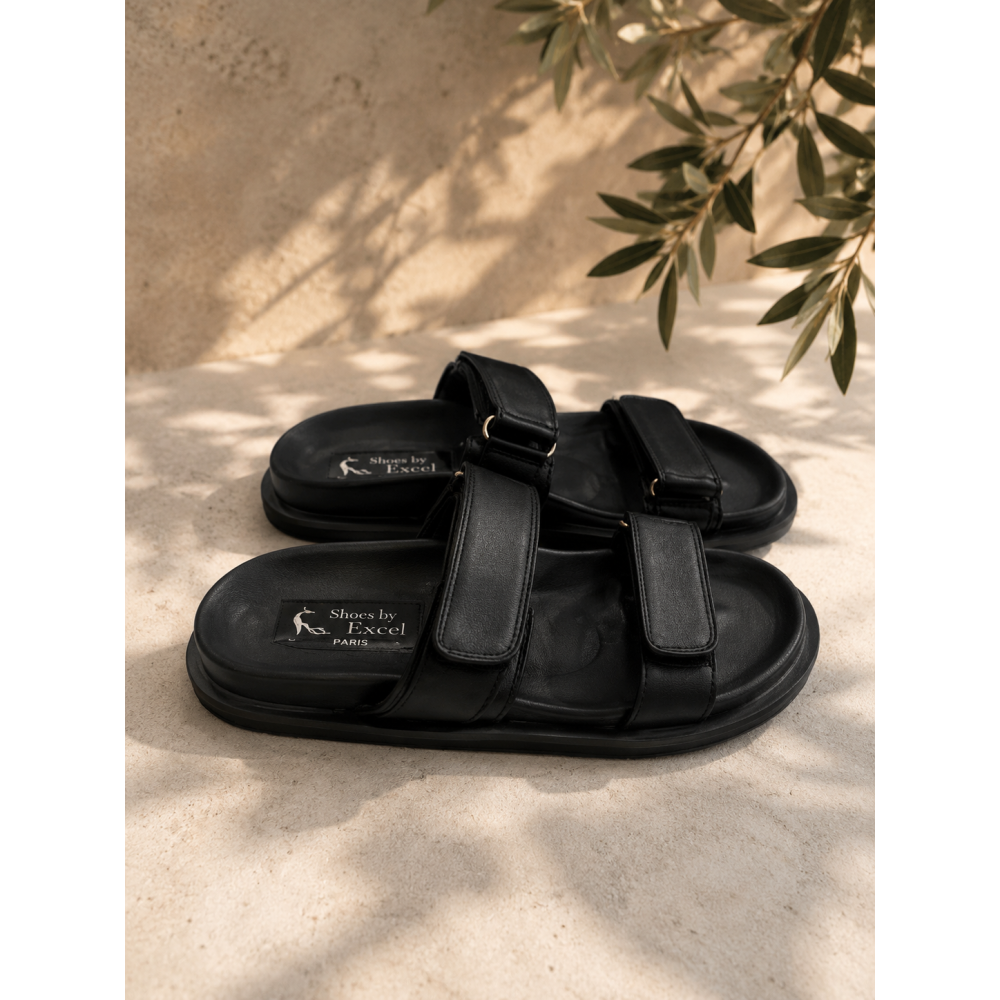 Ανατομικά Σανδάλια "Shoes by Excel Paris" - Καφέ / Μαύρο!!!1-831