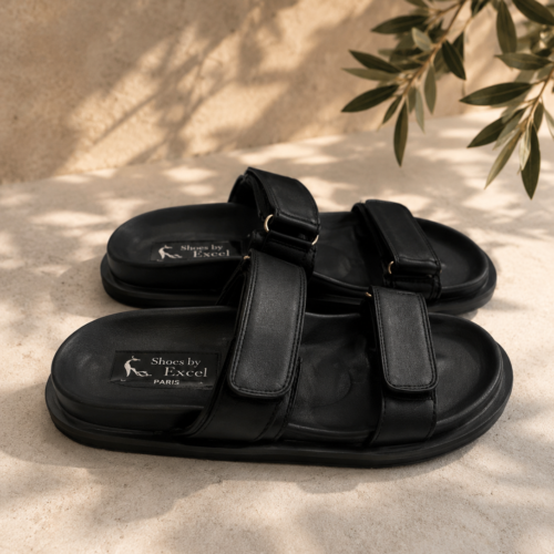 Ανατομικά Σανδάλια "Shoes by Excel Paris" - Καφέ / Μαύρο!!!1-831