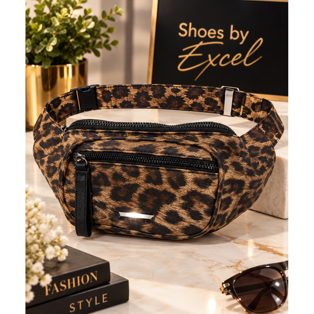 UNISEX ΤΣΑΝΤΑΚΙ ΜΕΣΗΣ / ΧΙΑΣΤΙ BAG TO BAG – ΓΚΡΙ ΛΕΟΠΑΡ ANIMAL PRINT!!!TZX-51102