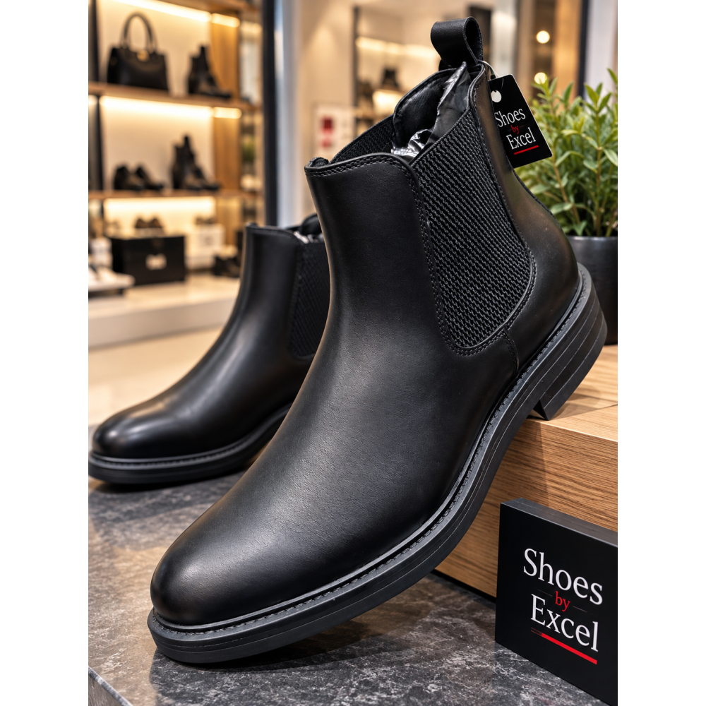 Ανδρικά Δερμάτινα Μποτάκια Chelsea Shoes by Excel - Decarsoz in Paris Authentic 1977 (Ανατομικά & Αδιάβροχα)!!!Y339
