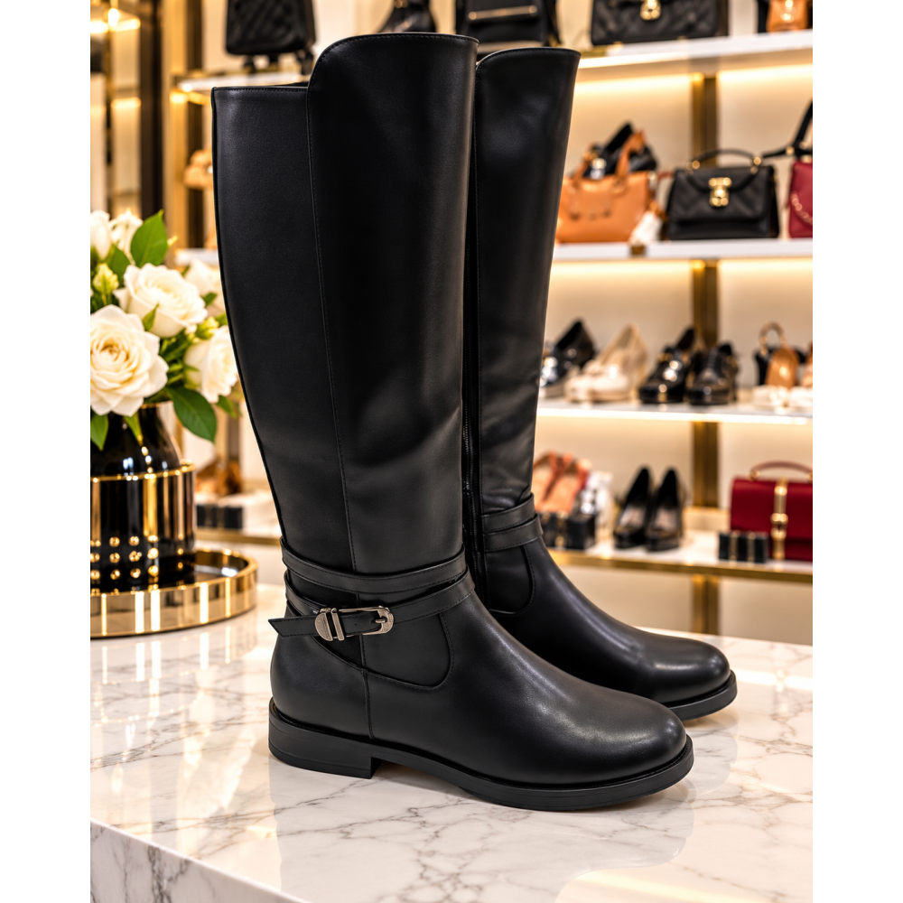 HIGH-CHIC ΜΠΟΤΕΣ ΜΕ ΕΛΑΣΤΙΚΗ ΓΑΜΠΑ – PREMIUM ΔΕΡΜΑ ΣΕ ΜΕΓΑΛΑ ΝΟΥΜΕΡΑ (41-44)DM872-25