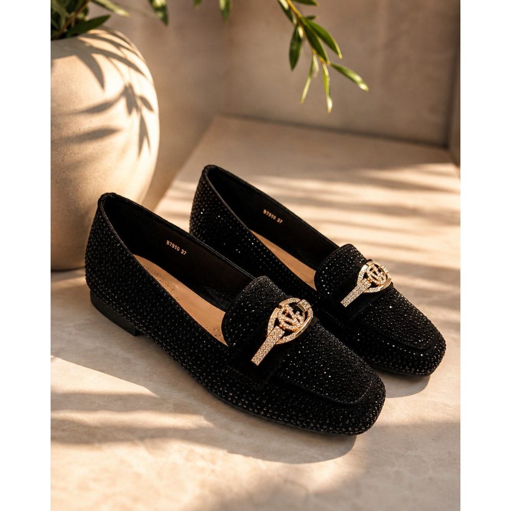 Glam Loafers με Strass & Ανατομικό Πέλμα!!!W1910