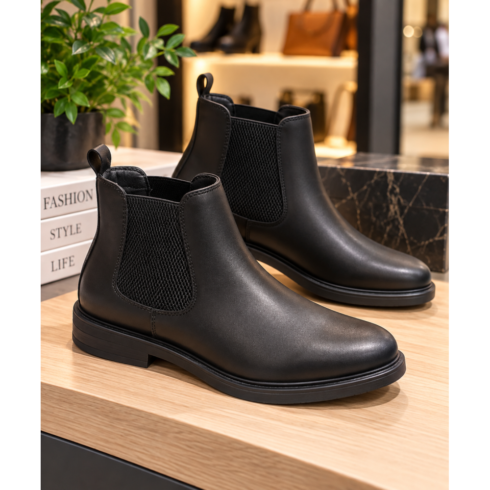 Ανδρικά Δερμάτινα Μποτάκια Chelsea Shoes by Excel - Decarsoz in Paris Authentic 1977 (Ανατομικά & Αδιάβροχα)!!!Y339