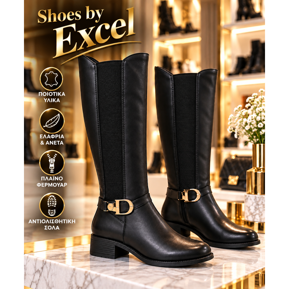 “PERFECT FIT TALL BOOTS: Η ΑΠΟΛΥΤΗ ΑΝΕΣΗ ΣΕ ΚΑΦΕ & ΜΑΥΡΟ” (ΕΣΤΙΑΖΕΙ ΣΤΗΝ ΤΕΛΕΙΑ ΕΦΑΡΜΟΓΗ)!!!DM-Y38