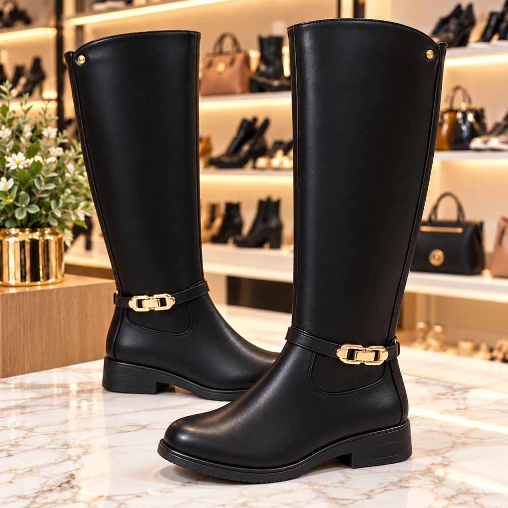 High-Chic Μπότες με Ελαστική Γάμπα – Premium Δέρμα σε Μεγάλα Νούμερα (41-44)DM-Y52
