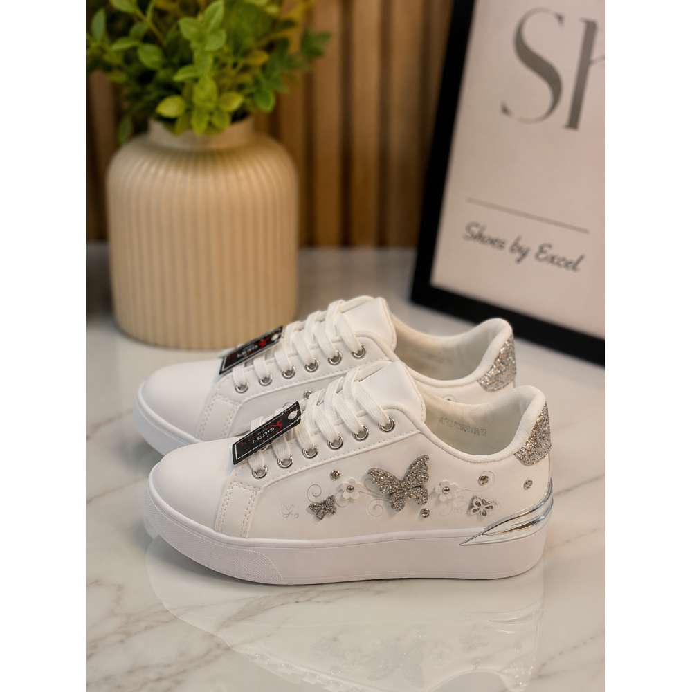 ΓΥΝΑΙΚΕΙΑ ΑΝΑΤΟΜΙΚΑ SNEAKERS EXCEL ΜΕ ΚΕΝΤΗΤΕΣ ΠΕΤΑΛΟΥΔΕΣ &; ΣΤΡΑΣ – ΜΑΥΡΟ,ΑΣΗΜΊ & ΧΡΥΣΌ!!!AE12-YD9974