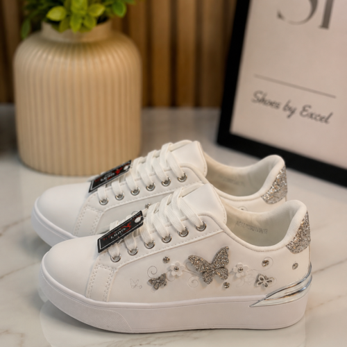 ΓΥΝΑΙΚΕΙΑ ΑΝΑΤΟΜΙΚΑ SNEAKERS EXCEL ΜΕ ΚΕΝΤΗΤΕΣ ΠΕΤΑΛΟΥΔΕΣ & ΣΤΡΑΣ – ΜΑΥΡΟ,ΑΣΗΜΊ & ΧΡΥΣΌ!!!AE12-YD9974