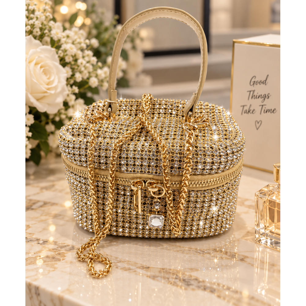 ΠΟΛΥΤΕΛΕΣ ΤΣΑΝΤΑΚΙ BOX ΜΕ ΑΛΥΣΙΔΑ (GOLD / BLACK)!!!21945