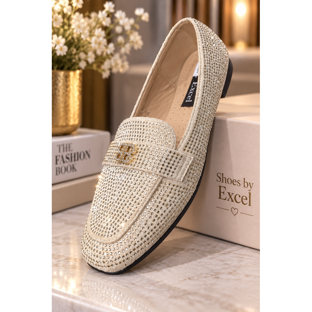 GLAM LOAFERS ΜΕ STRASS & ΑΝΑΤΟΜΙΚΟ ΠΕΛΜΑ!!!GO-345