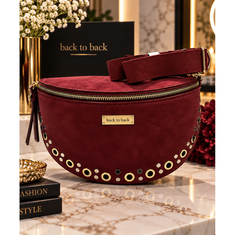 Μεγάλη Τσάντα Μπανανά Χιαστί (Crossbody) από Αδιάβροχο Suede!!!TZX-S1106