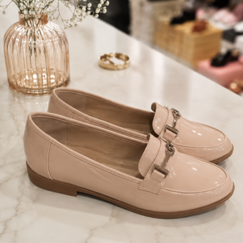 ΓΥΝΑΙΚΕΙΑ ΛΟΥΣΤΡΙΝΙ LOAFERS ΜΕ ΜΕΤΑΛΛΙΚΗ ΑΓΚΡΑΦΑ (ΜΕΓΑΛΑ ΜΕΓΕΘΗ 41-44)!!!DM5Q-15