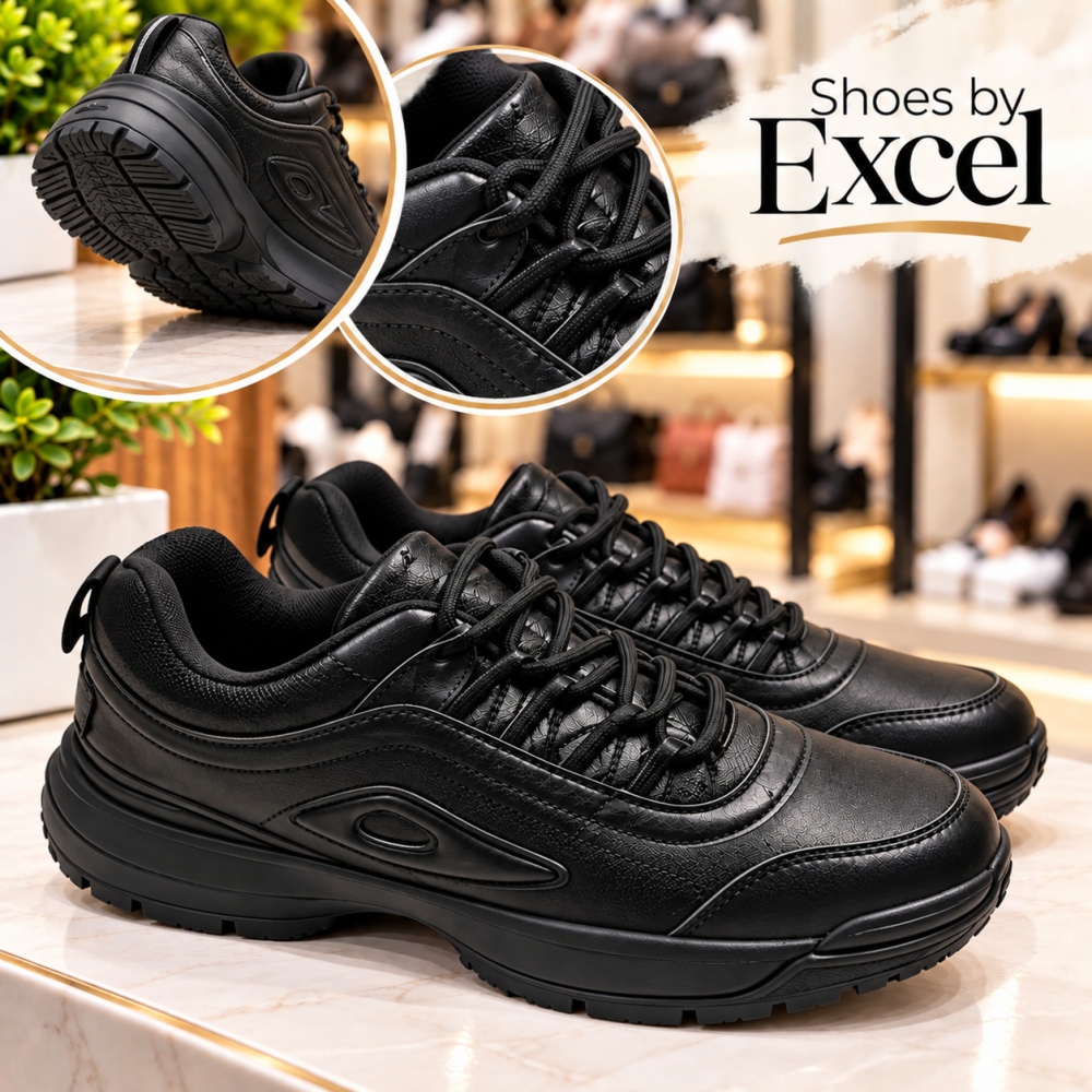 : Unisex Chunky Sneakers "All-Black" – Ανατομικά Αθλητικά Παπούτσια (Νο 36-41)PD335W