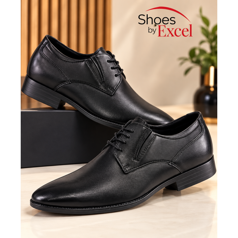 Ανδρικά Δερμάτινα Παπούτσια Shoes by EXCEL –Με Διπλό Λάστιχο (Μεγέθη 40-48)!RG7563-0 Ή M668D-0