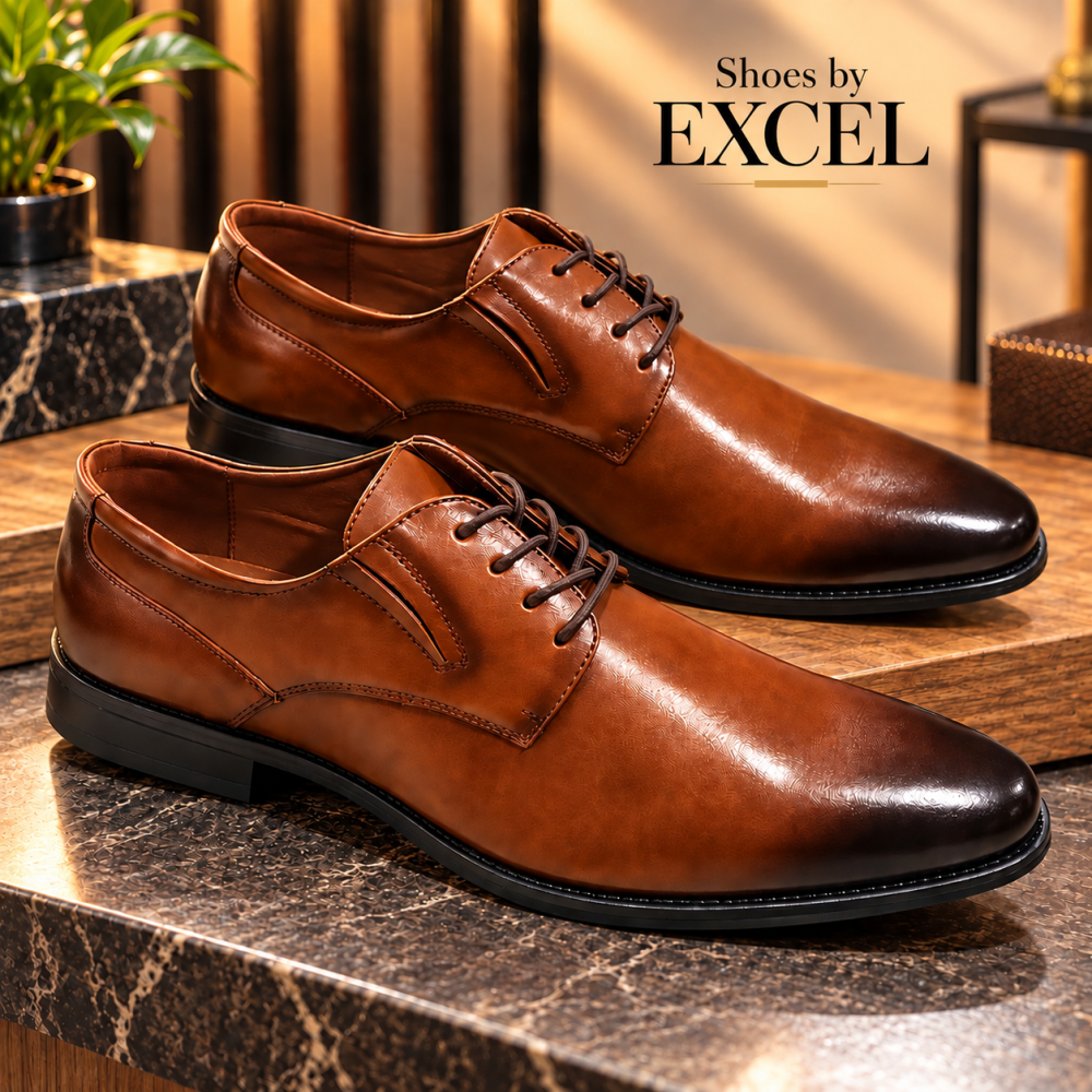 ΑΝΔΡΙΚΑ ΔΕΡΜΑΤΙΝΑ ΠΑΠΟΥΤΣΙΑ SHOES BY EXCEL – ΜΕ ΔΙΠΛΟ ΛΑΣΤΙΧΟ (ΜΕΓΕΘΗ 40-48)RG7563-0 Ή M668D-0